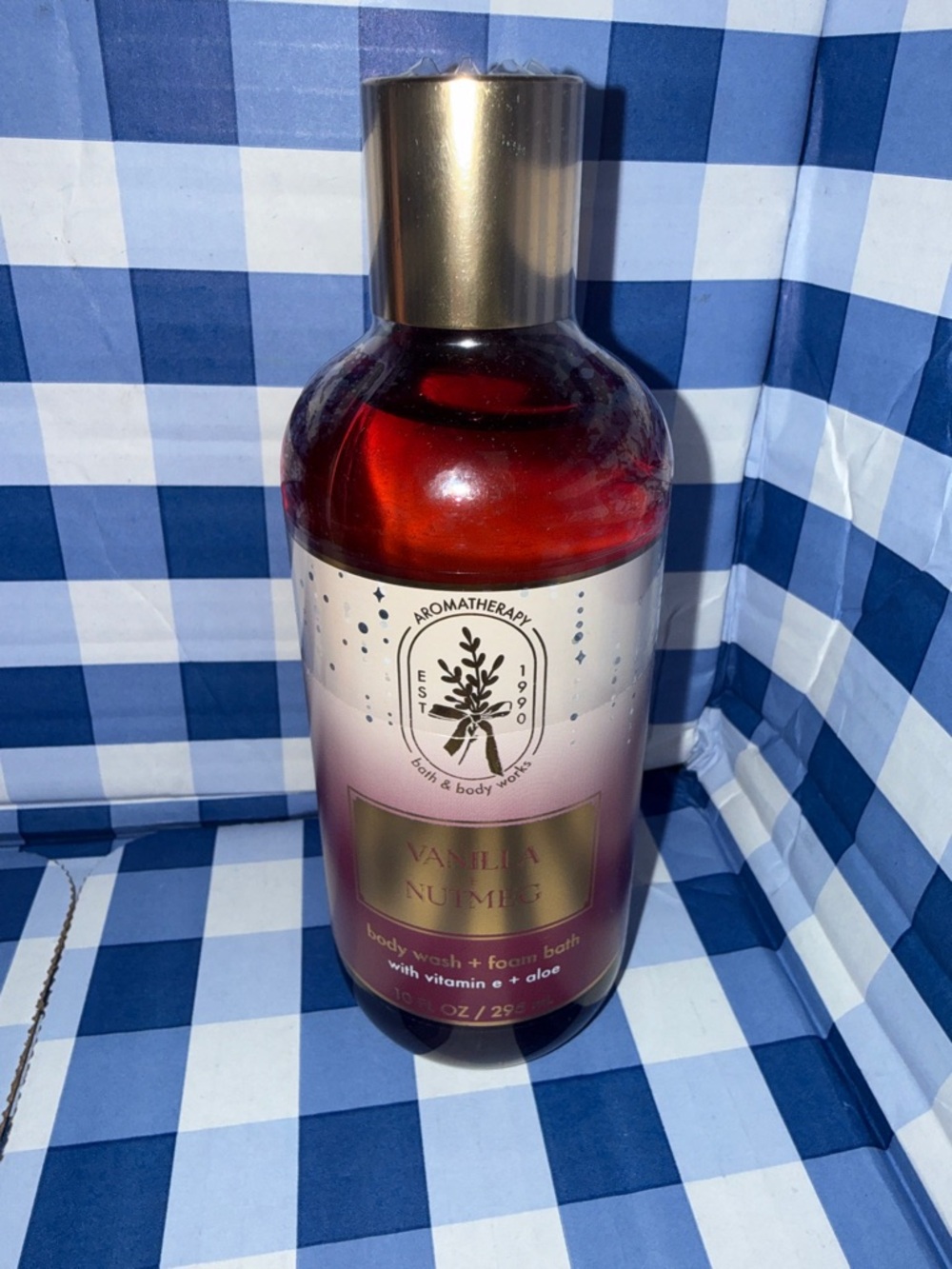 Vanilla, nutmeg, body wash, and foam bath